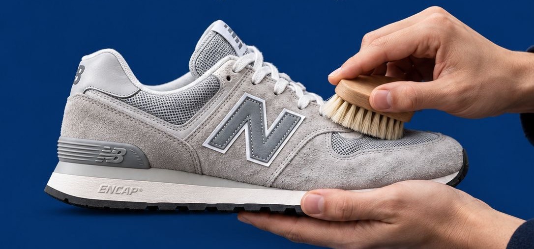 Cepillado cuidadoso de tenis de materiales delicados